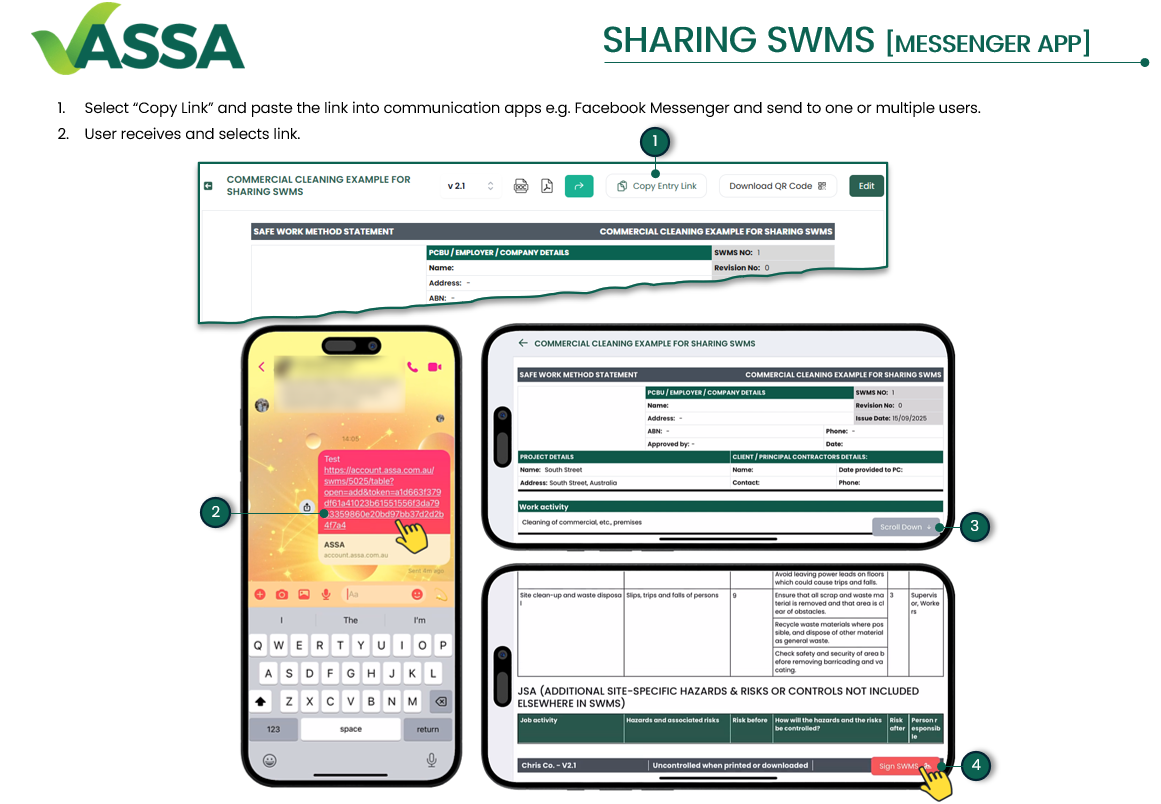 Walk through SWMS Preview and Sharing Options [Desktop] [Mobile]