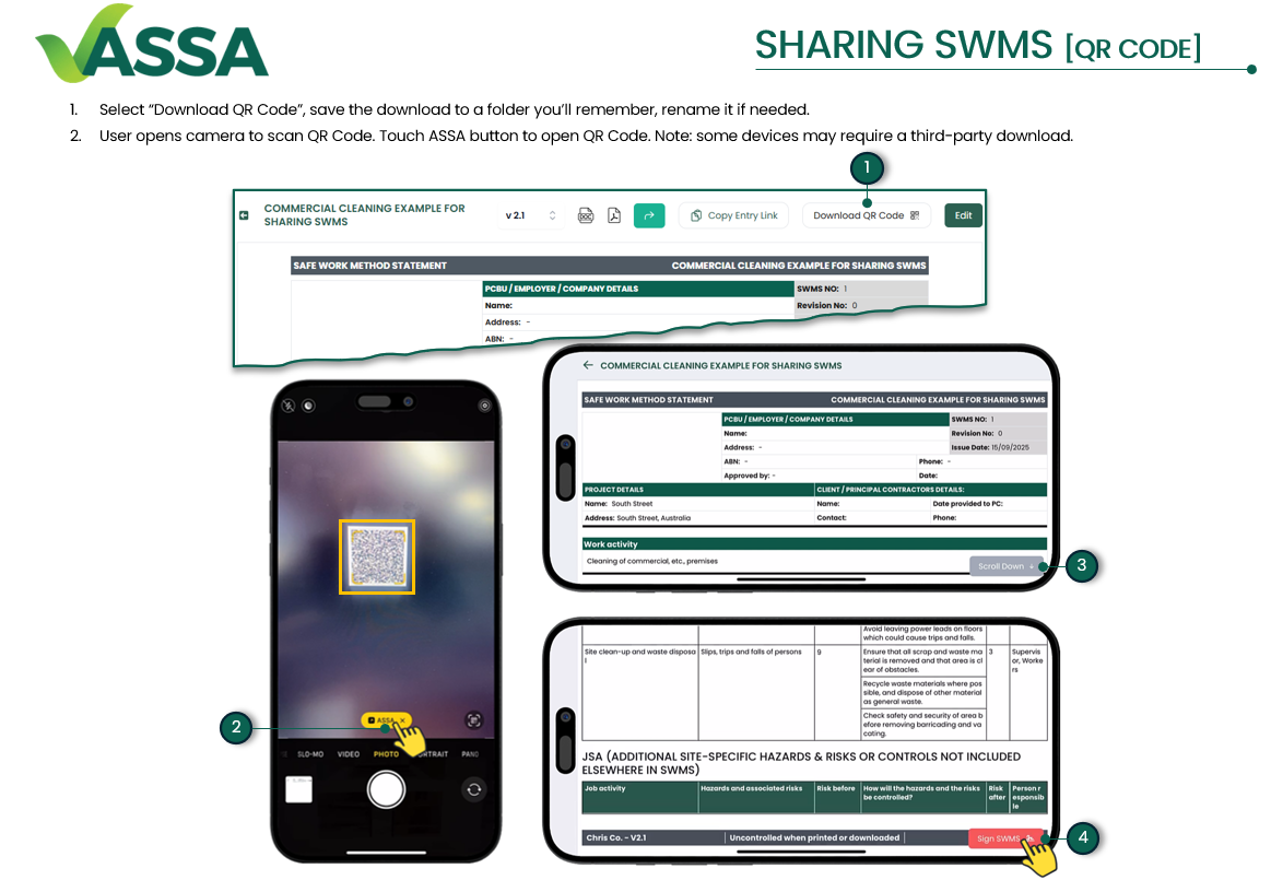 Walk through SWMS Preview and Sharing Options [Desktop] [Mobile]