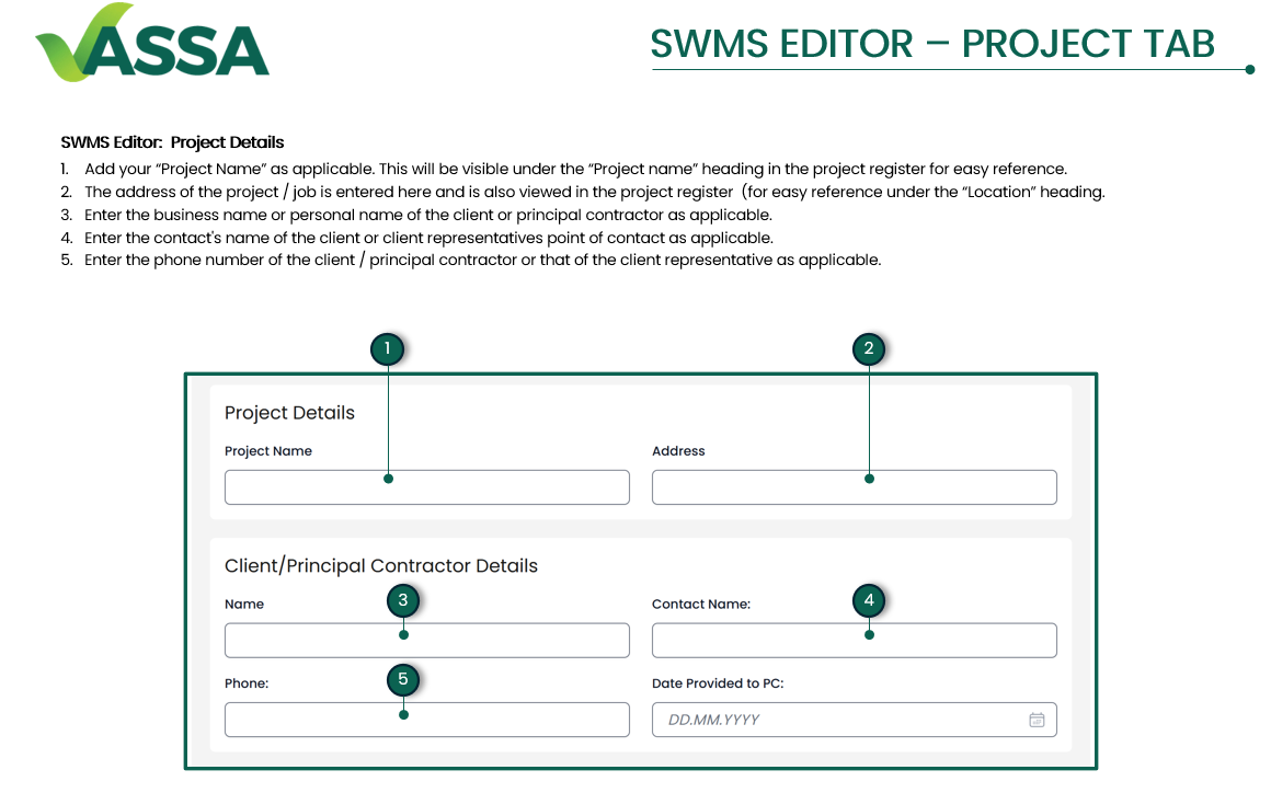 SWMS Editor - Project Tab Part 2 [Complete]